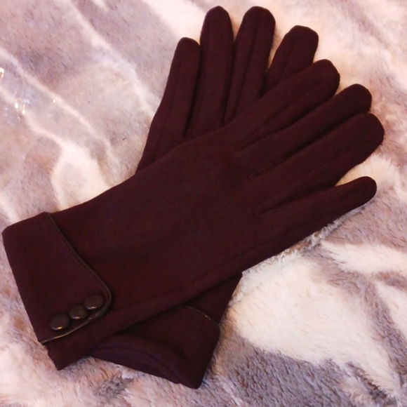 Accessories - Winter brown streatch gloves for women touch screen gloves fleece lined New